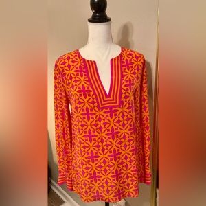 Trina Turk Sayna Resort Tunic Top 100% Silk (see note!) size M